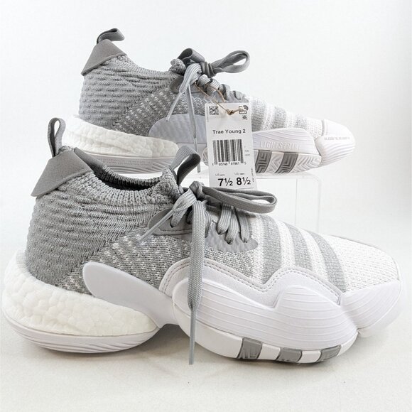 adidas Other - Adidas Trae Young 2.0 Basketball Shoes Grey White Men’s Size 7  -H03842 NEW